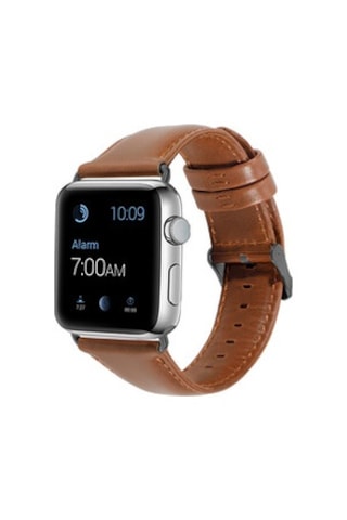 Apple Watch Uyumlu 42mm Luxury Leather Deri Kordon - Kahverengi
