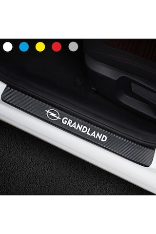 Opel Grandland İçin Uyumlu Aksesuar Oto Kapı Eşiği Sticker Karbon 4 Adet727