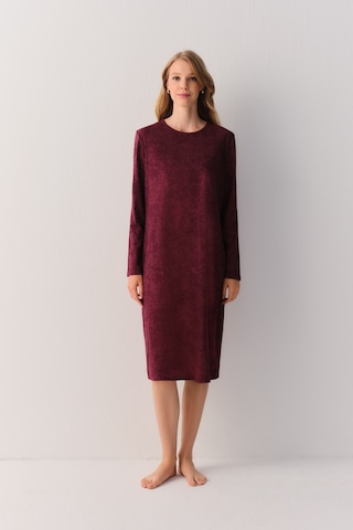Suwen Cotton Comfort Uzun Gecelik Sh26405613l020 Bordo