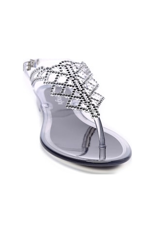 Menghi Kadın Swarovski Taş Siyah Sandalet 774 713 Byn Sndlt Y20 Nero Siyah