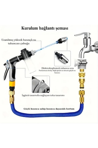 Yüksek Basınçlı Su Tabancası Bahçe Sulama Araba Yıkama
