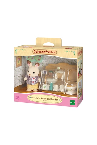 Sylvanian Families Çikolata Kulaklı Tavşan Erkek Kardeş ve Tuvale