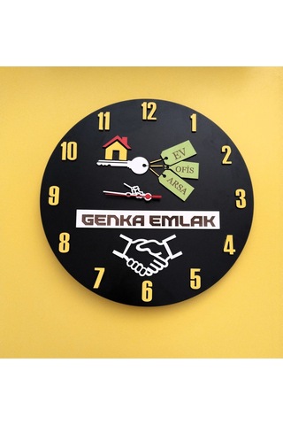 Emlek Firmaları İçin Modern Duvar Saati Şık Ve Kalite Bir Arada No:1077 Beyaz