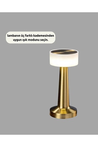 Modern Usb'li Kablosuz Masa Lambası Minimalist Tasarım, 3 Farklı Parlaklık Yeni Nesil Standart