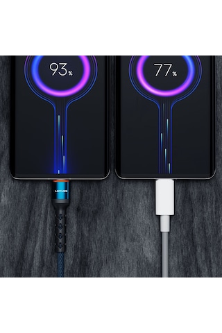 Lenyes Lc515 Apple iPhone UyumluŞarj Kablosu Lightning Usb Hızlı Şarj Özellikli Data Ve Şarj Kablosu 3a 1m Mavi