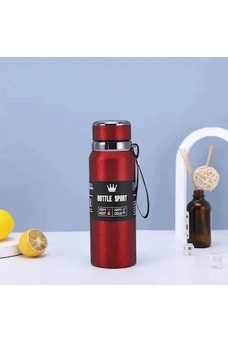 Kapris Modern Paslanmaz Çelik Termos Kırmızı 1 Litre Kap-293 Kırmızı