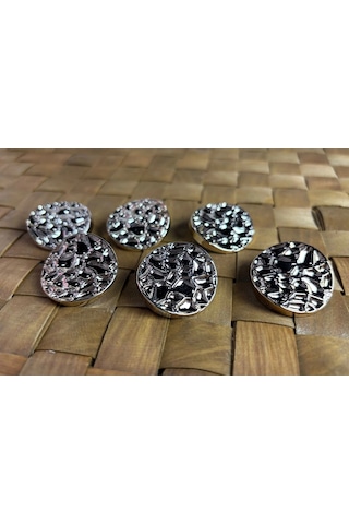 Gold Düğme 48 Boy 30,5mm Gümüş - 5 Adet