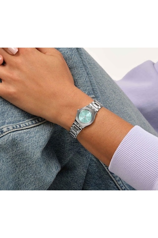 Yss353g Swatch Alla Menta Bayan Kol Saati Metalik