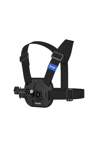 Telesın Aksiyon Kamera Göğüs Askısı Vest Chest Hızlı Çıkarılabilir Yelek Göğüs Kayışı Siyah