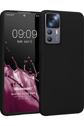 Microsonic Matte Silicone Xiaomi Mi 12T Pro Kılıf Siyah