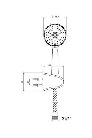 Eca Niobe Mafsallı Duş Seti Banyo Üst Takımı 102117377 Krom