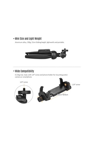 Kilifone - Selfie Çubuğu Yunteng Yt-9928 Selfie Çubuğu - Siyah - T2834