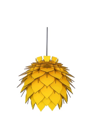 Lotus Dekoratif Avize Sarkıt Abajur Lambader Şapkası Sarı