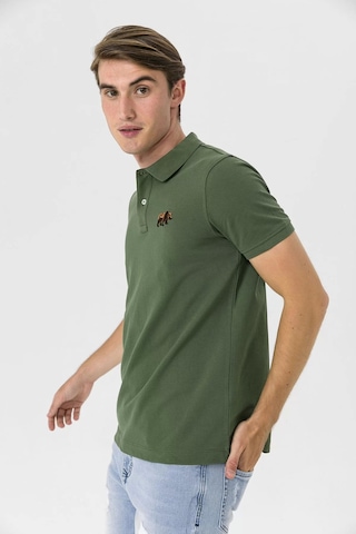 Farm Animals Polo Yaka Ayı Nakış Detaylı Erkek T-Shirt Haki
