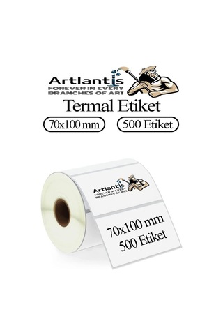 Artlantis 70x100 Mm Barkod Etiketi Yapışkanlı 1 Adet 500 Lü Barkod Yazıcılarına Uyumludur 1 Adet