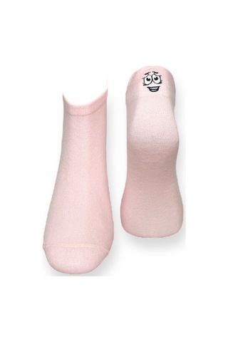 3'lü Unısex Sevimli Emoji Tasarımlı Esnek Nem Alabilen Pamuklu Spor Soket Çoraplar Çok Renkli