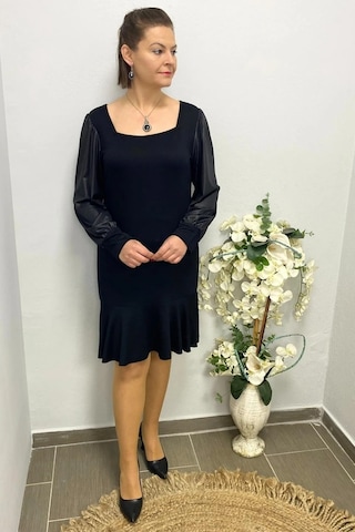 Mia Butik Kadın Siyah Queen Elbise Siyah