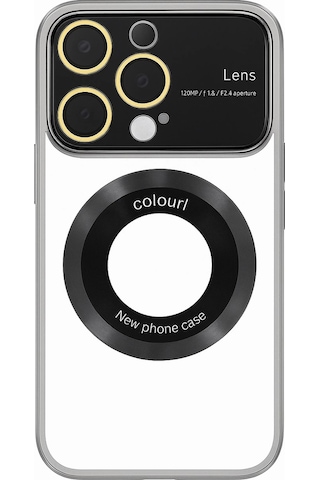 Apple Uyumlu iPhone 14 Pro Kılıf Kamera Korumalı Magsafe Colourl Gümüş
