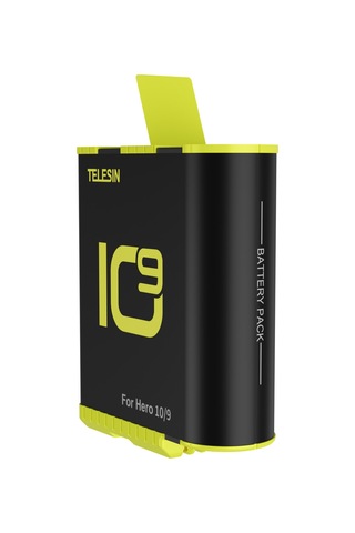 Ranyeek Telesın 1750mah Spor Kamera Pil Bataryası, Gopro Hero 10/9 Uyumlu, Hızlı Şarj, 112 Dakika Kullanım Süresi, Çoklu Koruma Özellikleri Siyah