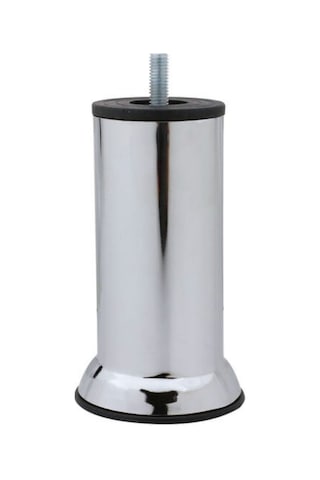 Metal Ayak Vidalı Pasolu Mobilya Yatak Koltuk Baza Ayağı Metal 4 Adet 10cm Krom 10mm Vidalı Krom