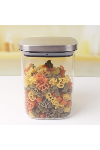 700ml Sızdırmaz Vakumlu Metal Kapaklı Borosilikat Cam Kavanoz Hava Geçirmez & Dayanıklı Gıda Saklama Kabı 10cm X 13cm 7009