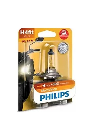 Hs1-h4 Far Ampulu Phılıps Motovision +30% Fazla Işık