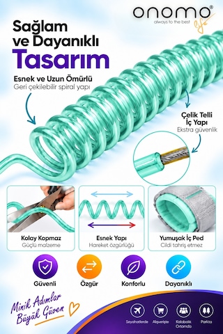 Life Yeşil Çocuk Bebek Kaybolma Önleyici Yürüyüş Emniyet Kemeri