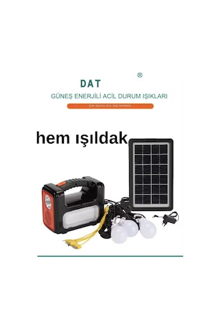 At-9011 Dat Güneş Enerjisi Aydınlatma Kiti - Şarj Edilebilir Çok Amaçlı Acil Durum Işığı Bağ Evi Köy