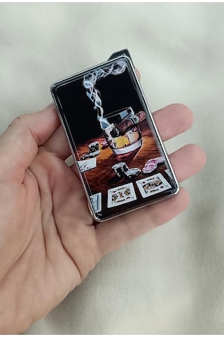 Çakmak Resimli Gazlı Doldurulabilir Metal Çakmak