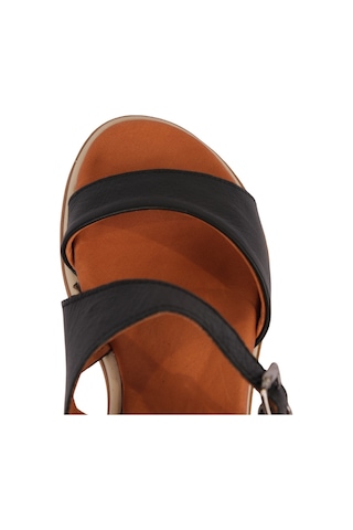 Napa Shoes Kadın Çapraz Bantlı Platform Tabanlı Ayarlanabilir Kayışlı Sandalet Napa-1206 Siyah