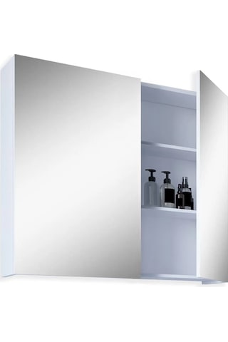 Teta Home Tokyo 65cm Mdf Banyo Üst Aynalı Dolap Beyaz Beyaz