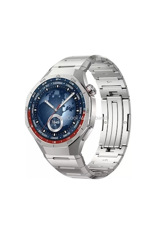 Huawei Watch Gt 6/5/4/3/2 Pro 46mm 22mm Kordon Metal Titanyum Saate 1e-1 Uyum+kısıltma Apratı
