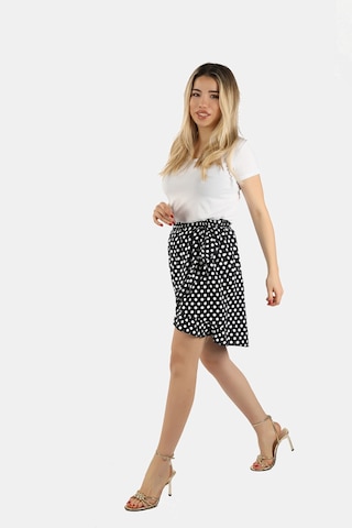 Kadın Puantiyeli Lacivert Etek Lacivert-P