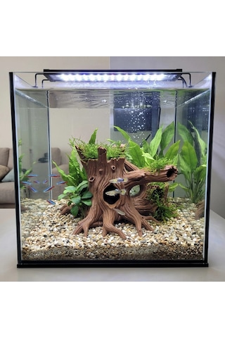 3d Akvaryum Dekoru Tünelli Ağaç Kökü Kp3d10212 Batan Süs Mağara 17x19x12 Cm