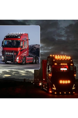 Sparkle 7'' Beyaz Turuncu Led Spot Projektör Çalışma Lambası Tır
