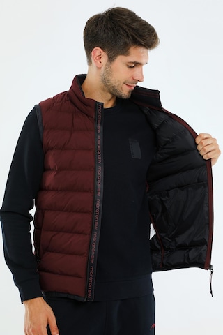 Maraton Regular Erkek Dik Yaka Bordo Yelek Bordo