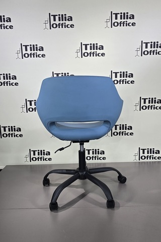 Monaco Çalışma Kesim Koltuğu Yonca Tekerlekli Siyah Ayak Açık Mavi