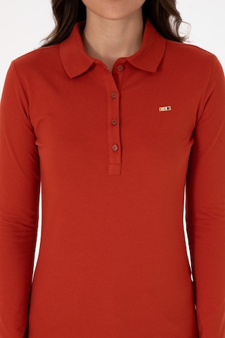 U.S. Polo Assn. Kadın Kiremit Basic Polo Yaka Sweatshırt 50313593-VR031