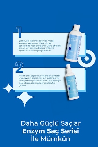 Enzym Cosmetics ve Dökülen Saçlar için Bakım Şampuanı 400 ML + ve Dökülen Saçlar için Sprey 200 ML