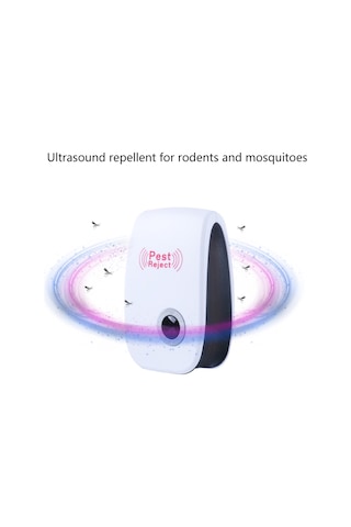Geeksen Ev İçin Ultrasonik Sıçan Ve Haşere Kovucu Cihazı - 220v Avrupa Standartı - 80-120 M² Etki Alanı - 22-65khz Frekans