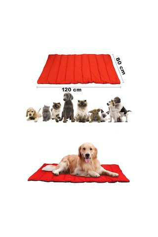 Bundera Gully Büyük Boy Kedi Köpek Minderi Kırmızı 120 x 80 CM