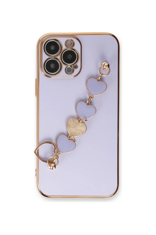 Apple iPhone Uyumlu Uyumlu 13 Pro Kılıf Esila Silikon - Lila Renkli