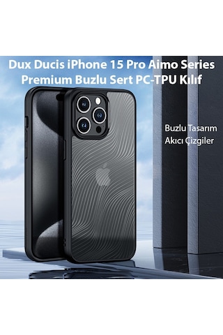 Dux Ducis Apple Uyumlu iPhone 15 Pro Aimo Premium Buzlu Sert Pc-tpu Kılıf