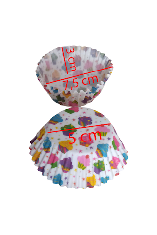 24 Adet Kürdan + 24 Adet Kağıt Kapsül Kek Cupcake Muffin Kalıbı 18657135