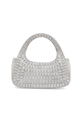 Guja 25yg586 Kadın Taşlı Abiye Çanta Gümüş Gümüş