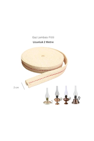 Gaz Lambası Fitili 2 Metre Büyük Boy Kandil Fitili Genişlik 2 Cm Sku: Smg8690010201669 Abanoz
