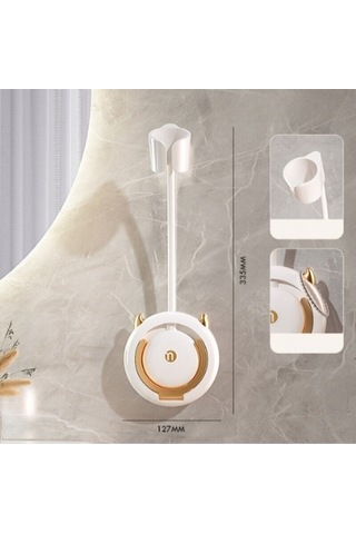 Fastbuy Pratik Banyo Saç Kurutma Tutucusu, Duvara Monteli Kullanışlı Beyaz Beyaz