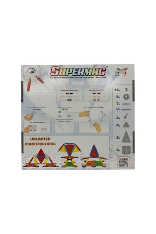 Supermag 45 Parça Multıcolor Manyetik Yapı Oyuncağı- Stem Mıknatıslı Oyun Seti