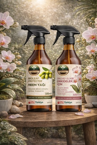 Orkide Bitki Besini Ve Neem Yağı İkili Bakım Seti 2 L - 1 L - 1 L - 500 ML