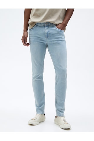 Koton Skinny Fit Premium Kot Pantolon - Michael Jean Açık İndigo 3sam40069nd 3SAM40069ND600 Açık İndigo